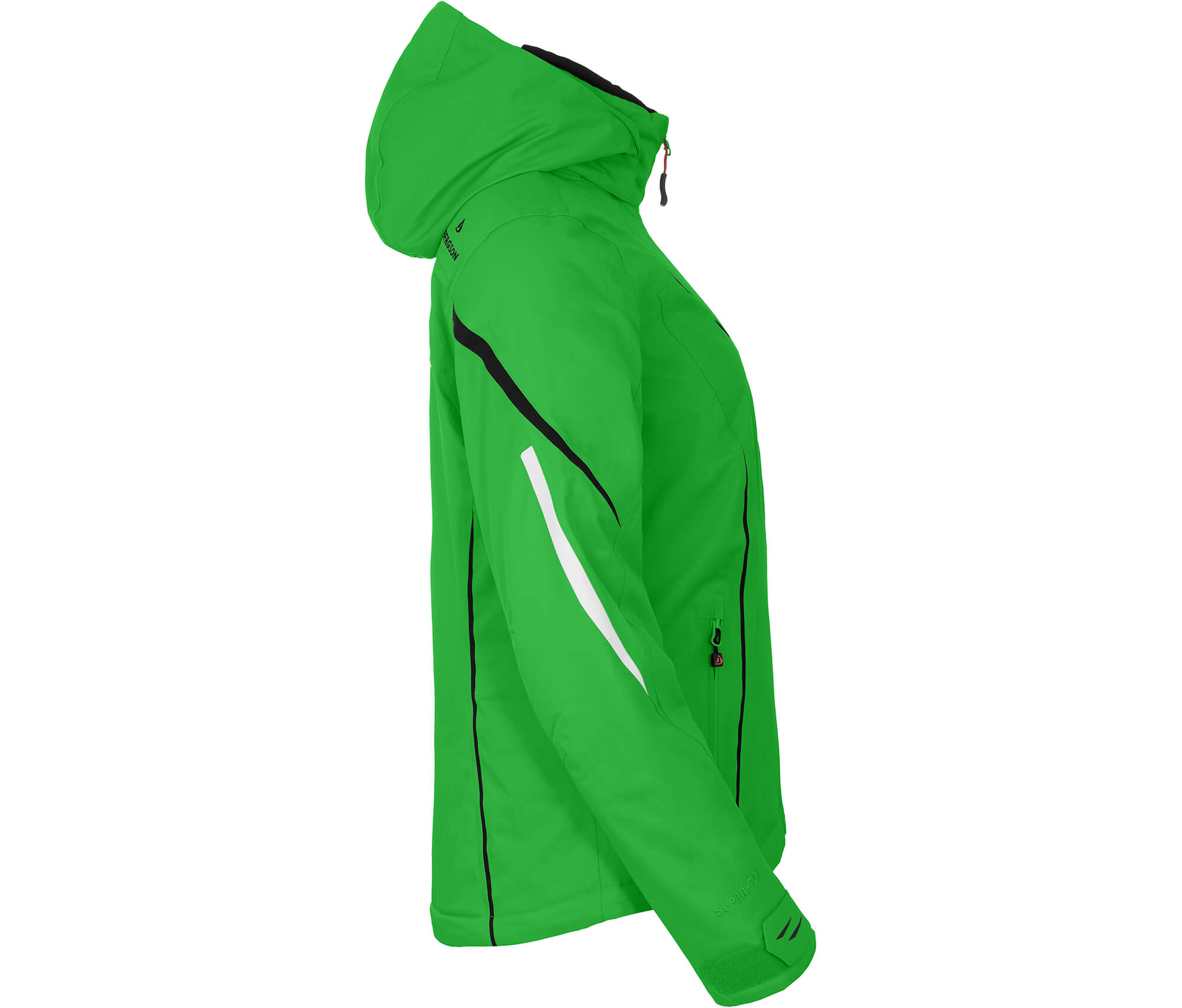 Bergson DESTINY | Damen Skijacke, gute --> mm Wassersäule wattiert, 12000 Outdoorbekleidung & - Sehr grün/schwarz