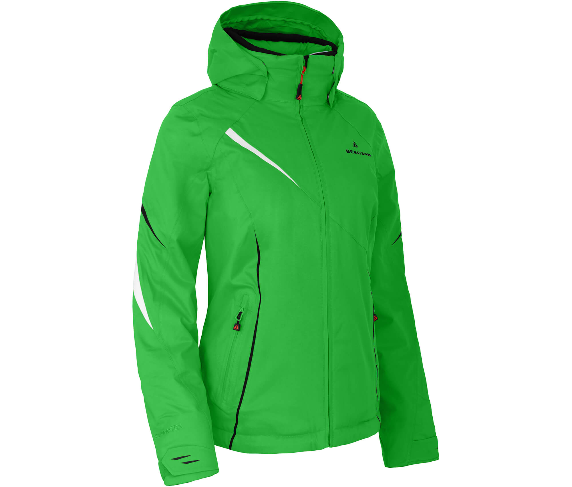 Bergson DESTINY | Damen Skijacke, - gute grün/schwarz Outdoorbekleidung mm Wassersäule & --> wattiert, 12000 Sehr