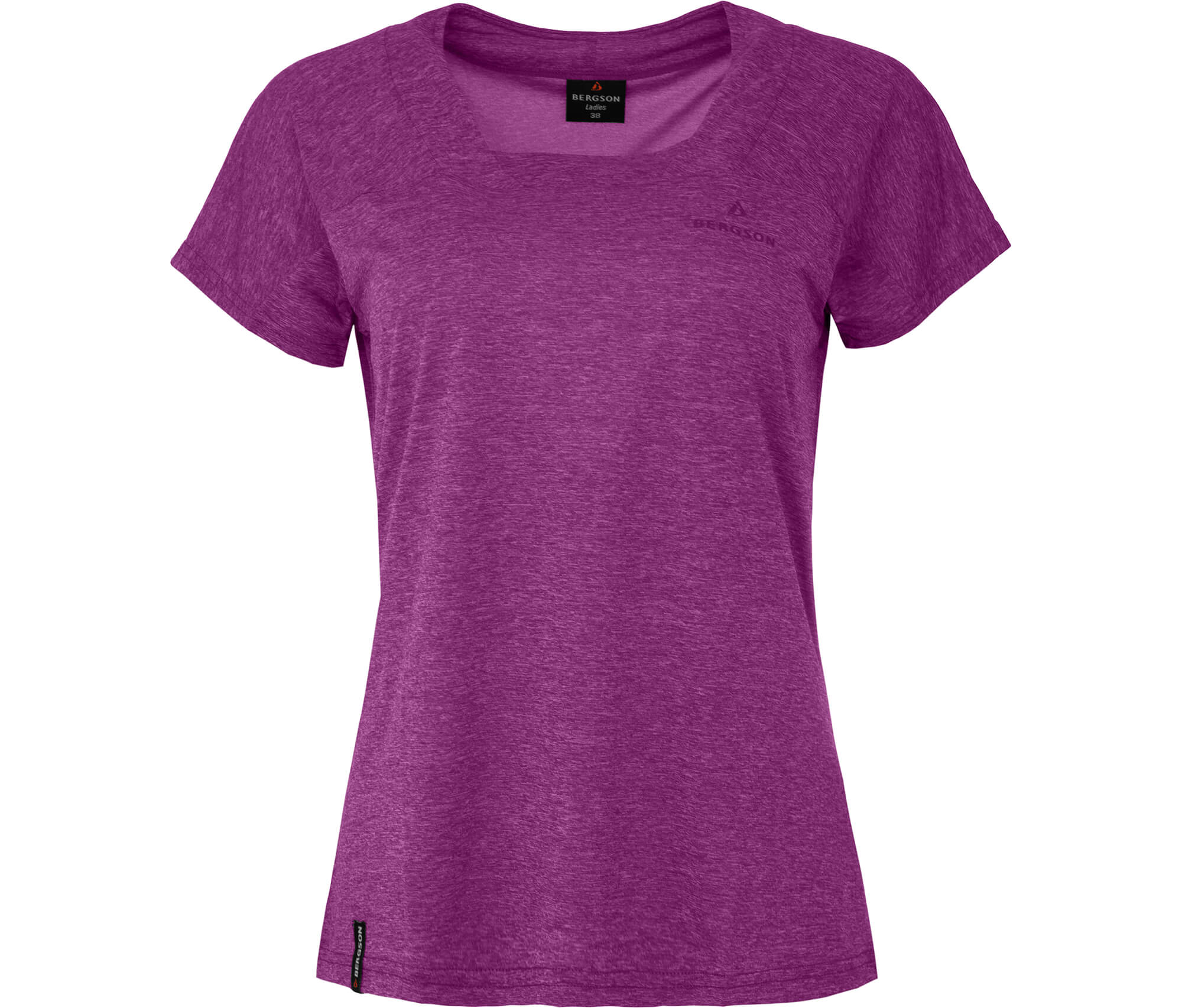 Bergson Fria Damen Funktions T Shirt Leicht Schnelltrocknend Violett Melange Sehr Gute Outdoorbekleidung Sk