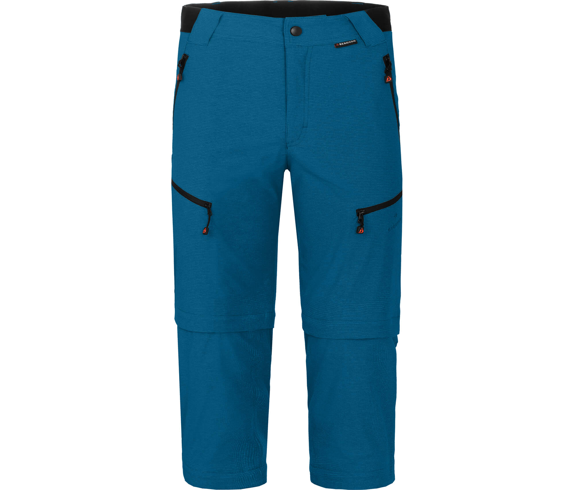 Bergson LEBIKO Doppel blau T-ZIPP Saphir Zipp-Off | robust Herren mit gute Wanderhose, - elastisch Sehr 