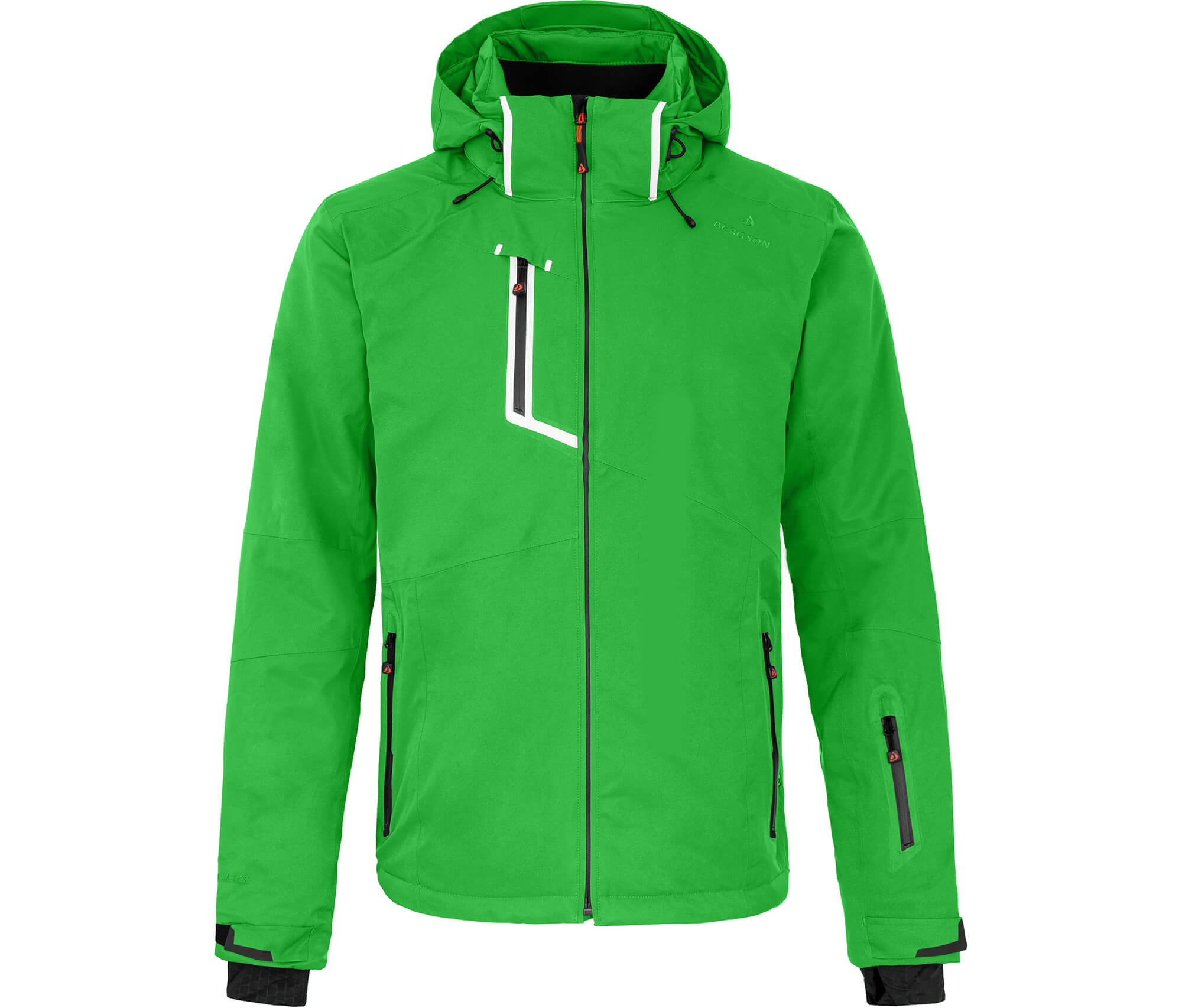 Bergson NANO | Herren mm Outdoorbekleidung wattiert, gute - Skibekleidung --> 20000 & Wassersäule Skijacke, grün Sehr