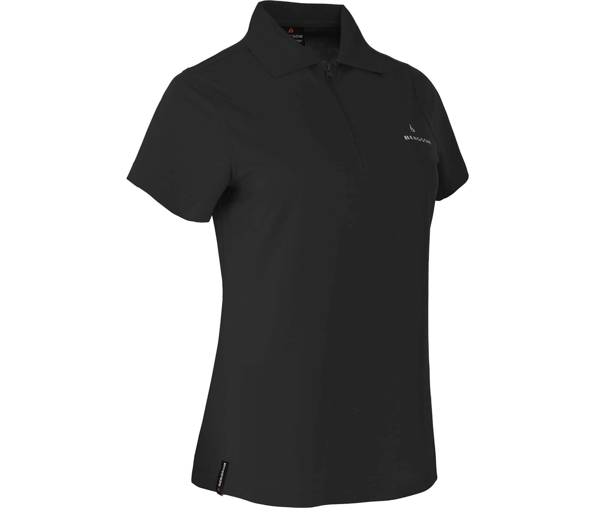 Poloshirt, Sehr - & Damen SHONA Pique, schwarz | Funktions gute schnelltrocknend Bergson Outdoorbekleidung -->