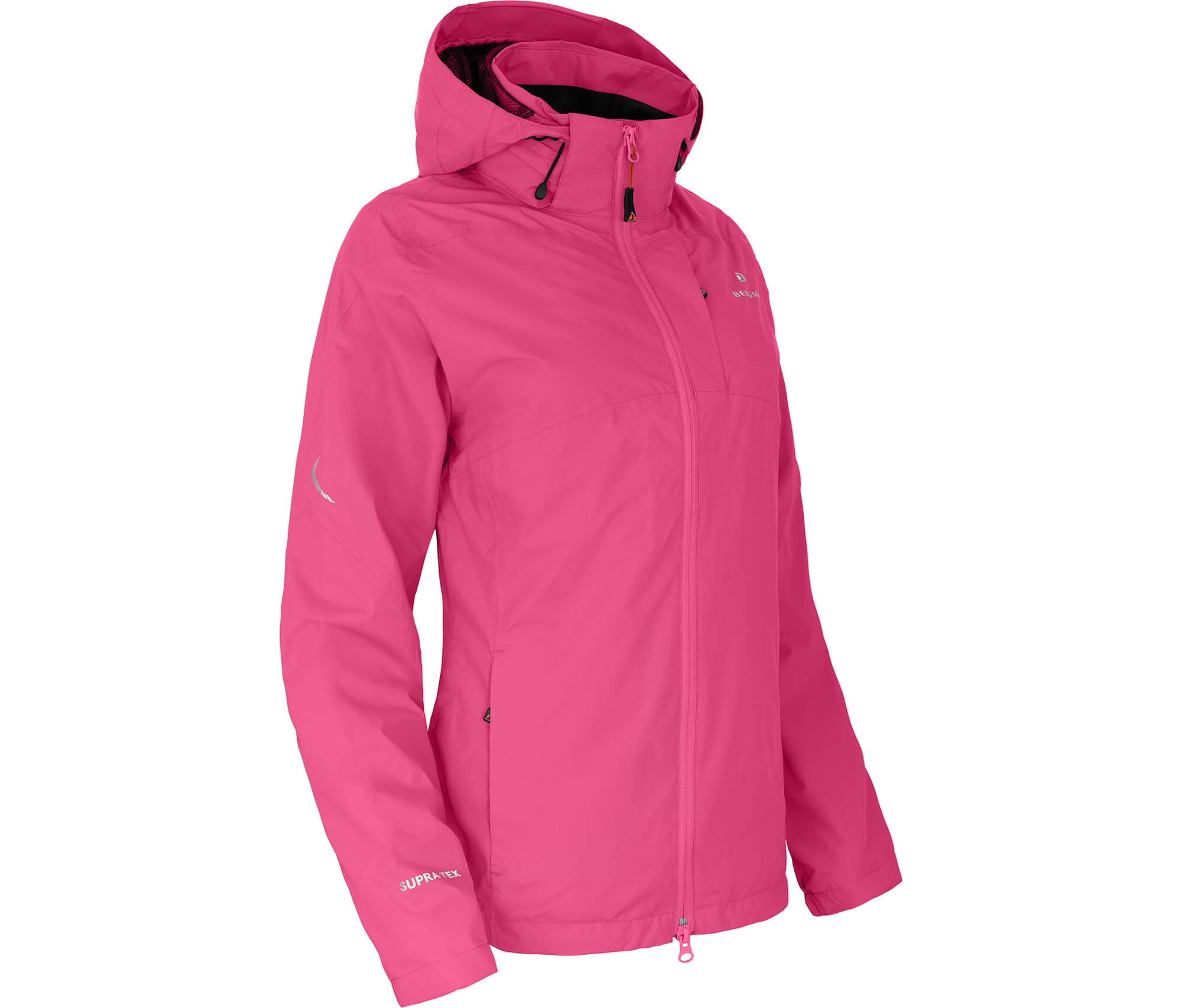 Bergson VALDIVIA | Sehr 12000 mm Outdoorbekleidung Rad-Regenjacke, pink Wassersäule - Damen --> Netzfutter, gute 